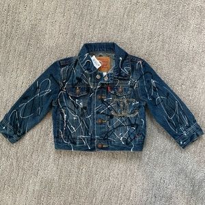 Levi painted denim jacket, 12 months NWT